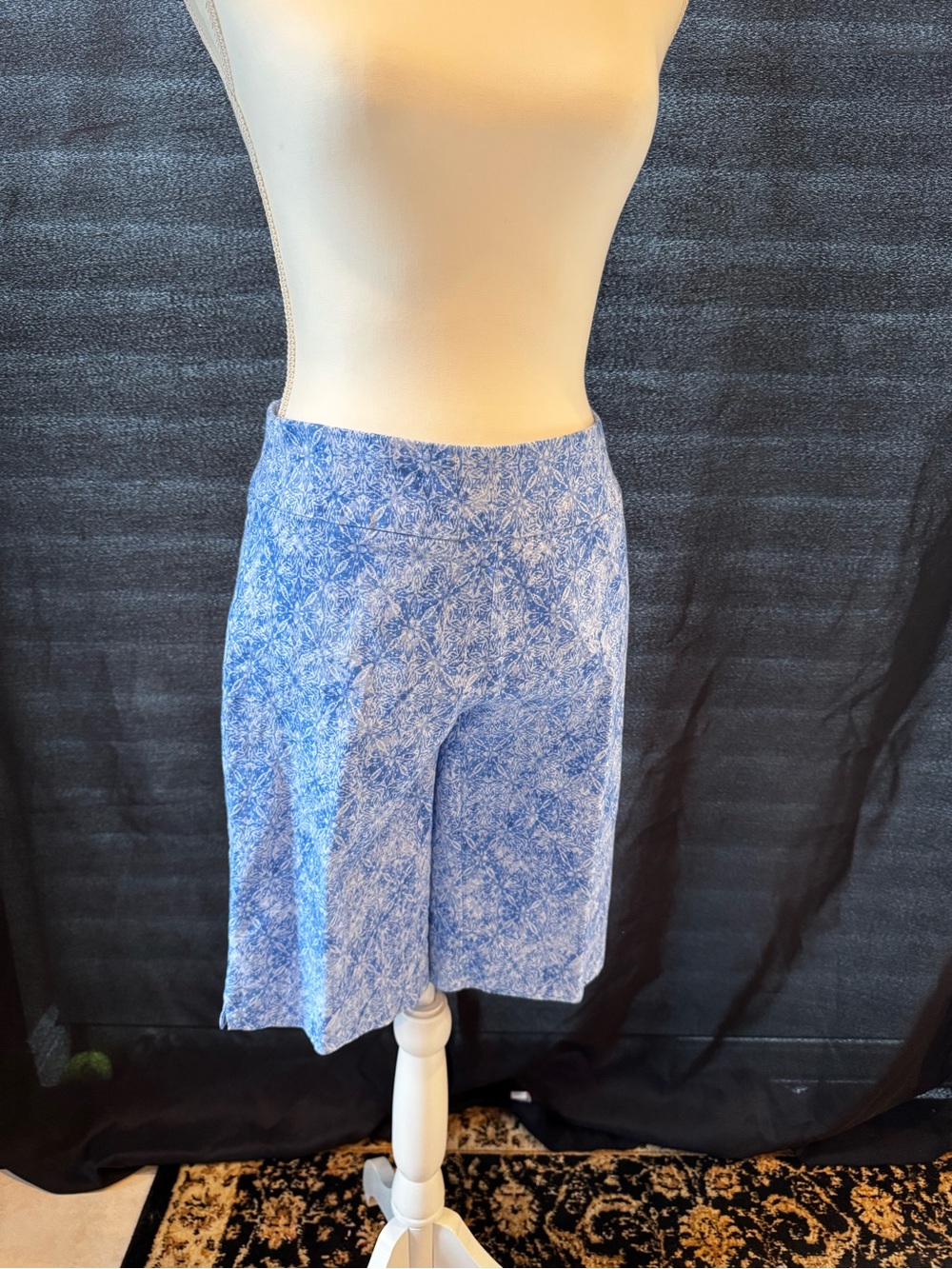 Zac and Rachel Light Blue and White Bermuda Shorts